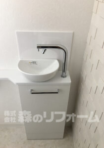 松戸市トイレリフォーム施工後手洗い器