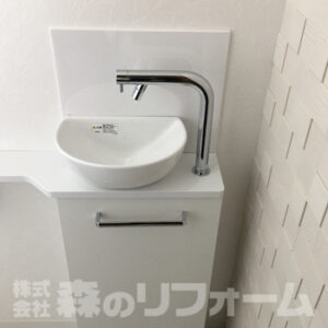 松戸市トイレリフォーム施工後手洗い器